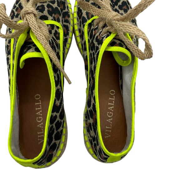 Vilagallo Tropico Blucher Espadrilles Leopard Print Shoes Size 39 / 9 - Picture 7 of 8